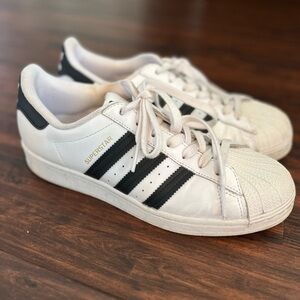 Adidas Superstar White with Black Stripes